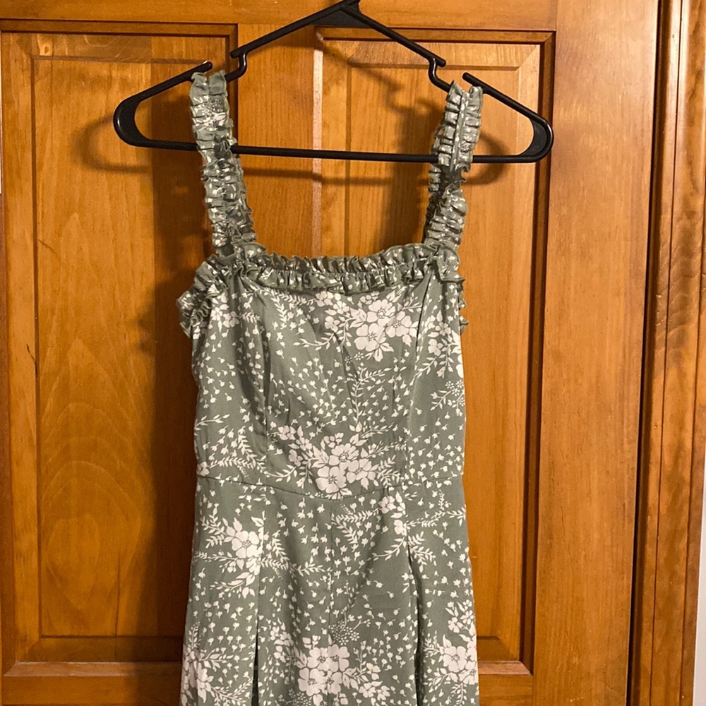 Green floral jumpsuit